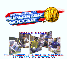 International Superstar Soccer Deluxe (USA) Title Screen